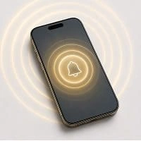 Alert notification on phone screen